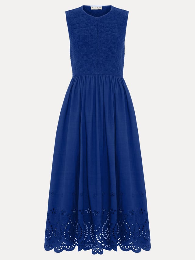Phase Eight Phase Eight Women's Jade Smocked Jersey Dress in Cobalt - 2