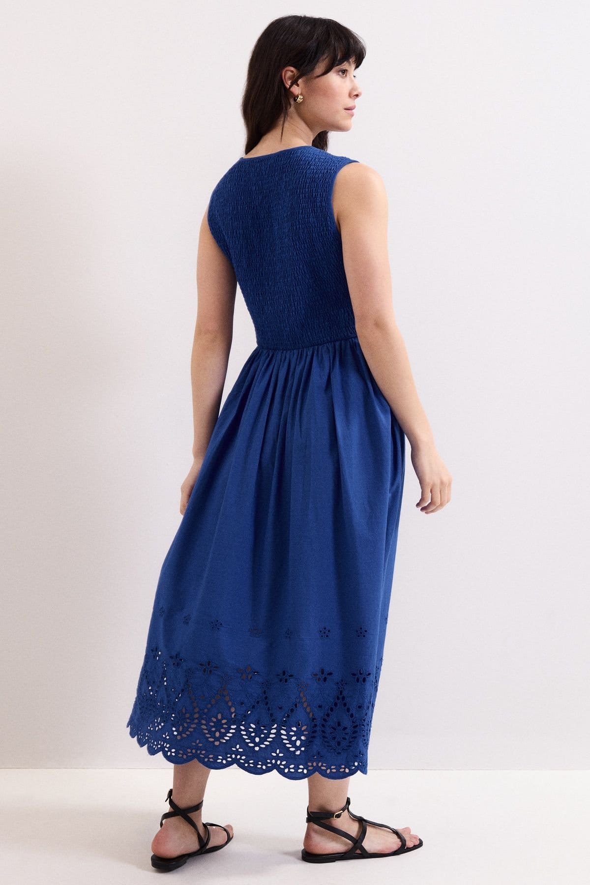 Phase Eight Phase Eight Women's Jade Smocked Jersey Dress in Cobalt - 4