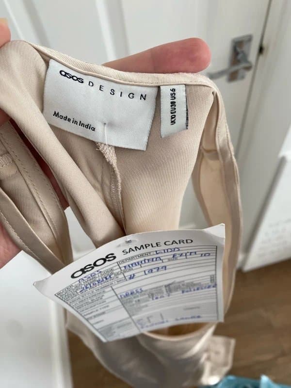 ASOS Asos midaxi satin dress champagne