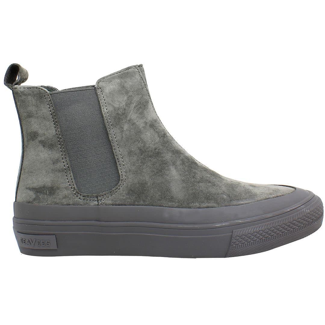 Seavees Seavees Women's Shipyard Slip-On Grey Suede Leather Boots