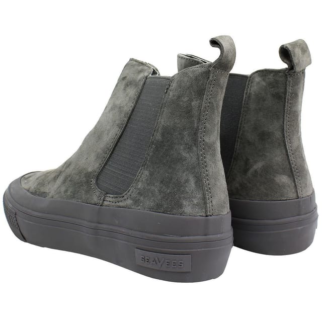 Seavees Seavees Women's Shipyard Slip-On Grey Suede Leather Boots - 3