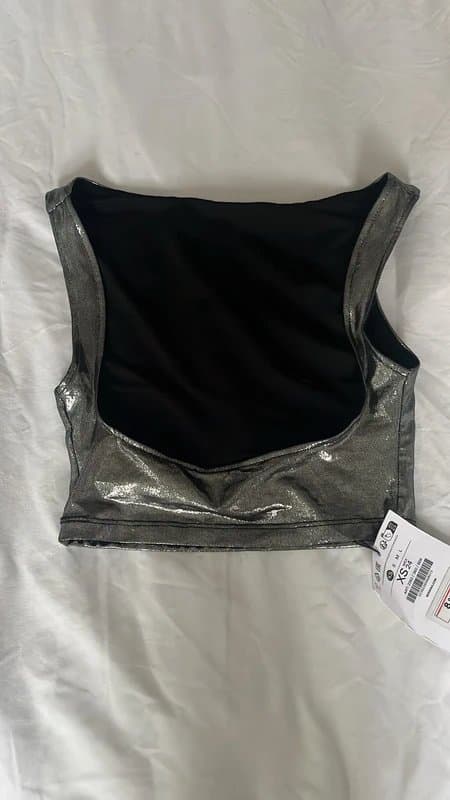 Bershka Bershka Backless Silver Top