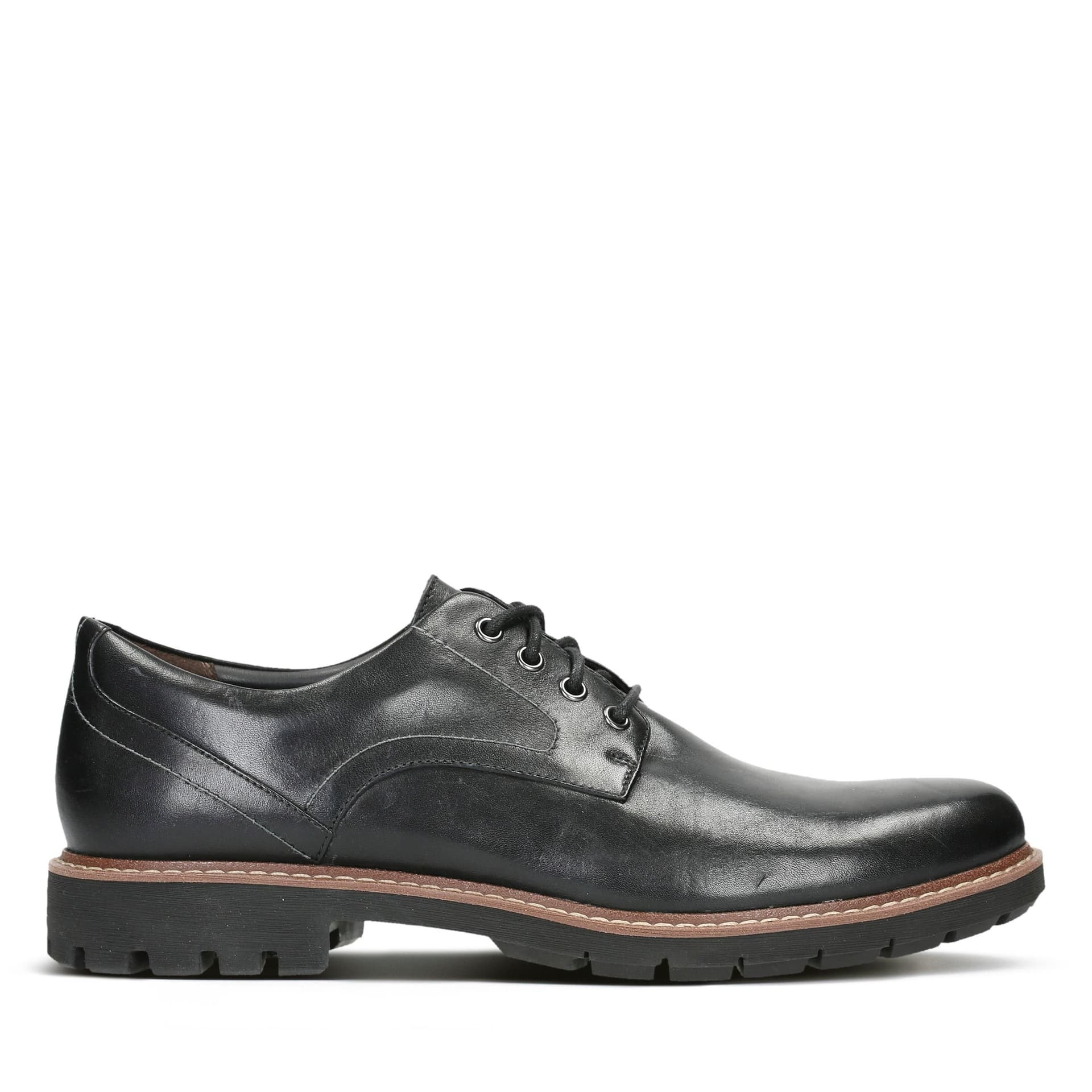 Clarks Clarks Men's Batcombe Hall Black Leather Derby Shoes