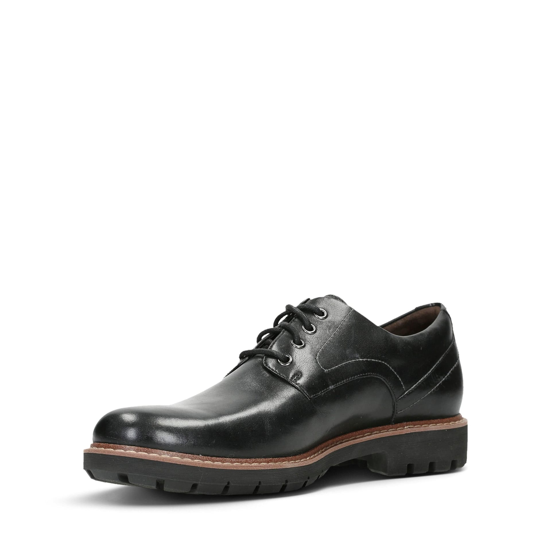 Clarks Clarks Men's Batcombe Hall Black Leather Derby Shoes - 4