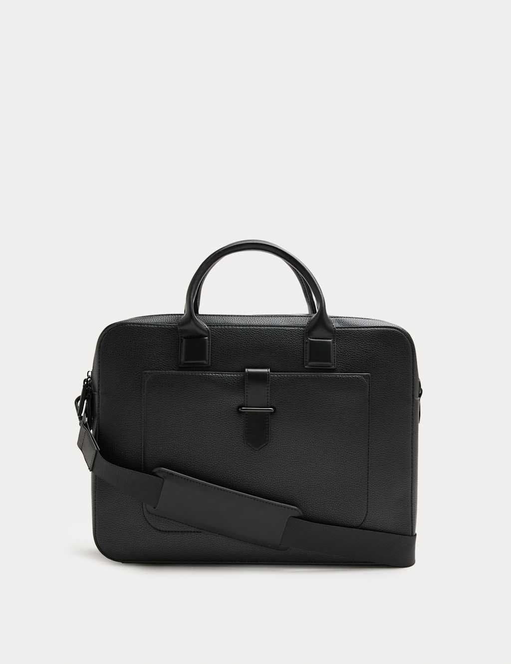 Marks & Spencer M&S Mock Leather Laptop Bag Black