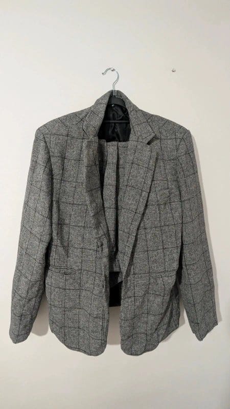 New Look Premium Grey Check Suit Set - 1