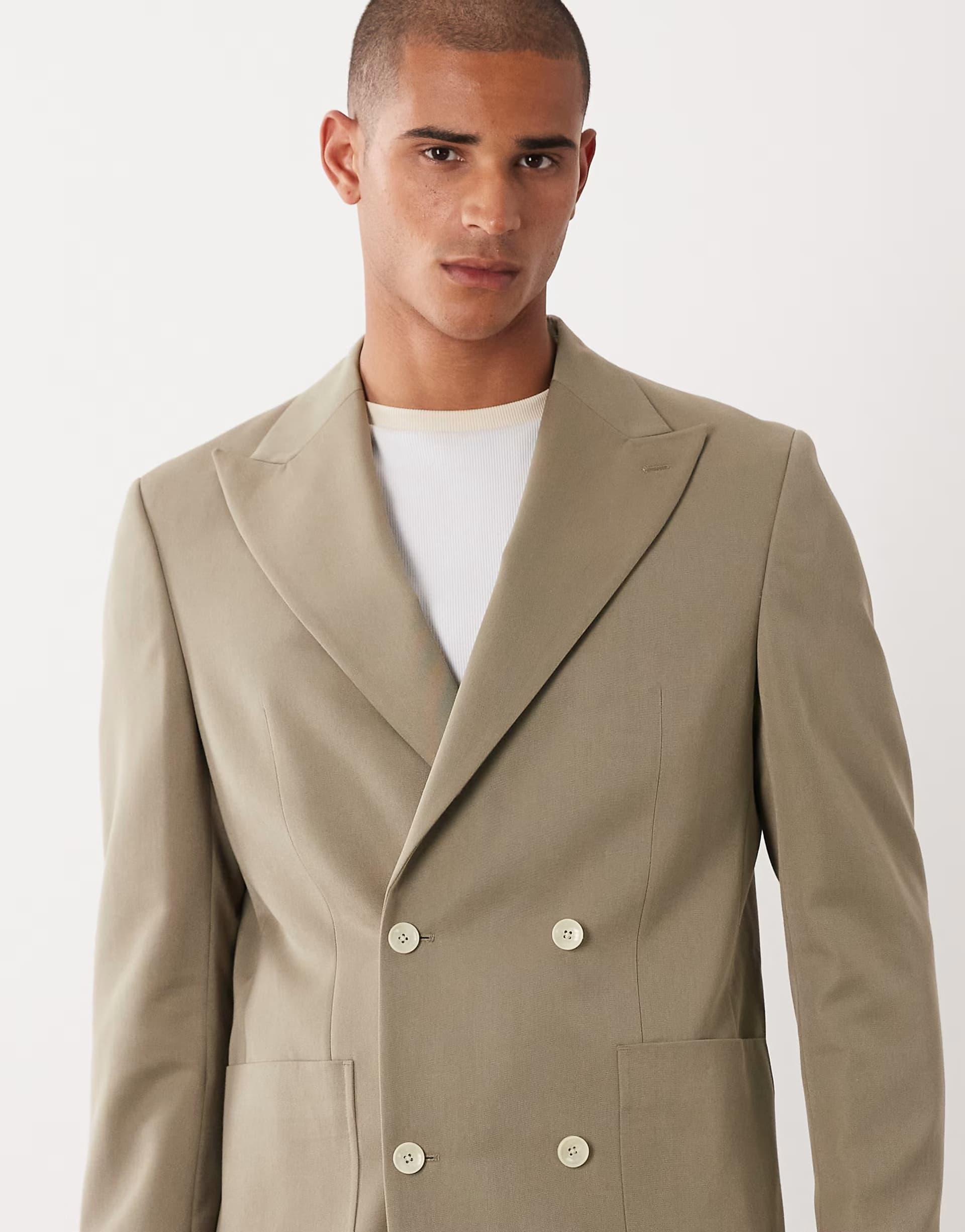 ASOS ASOS DESIGN regular suit jacket in khaki