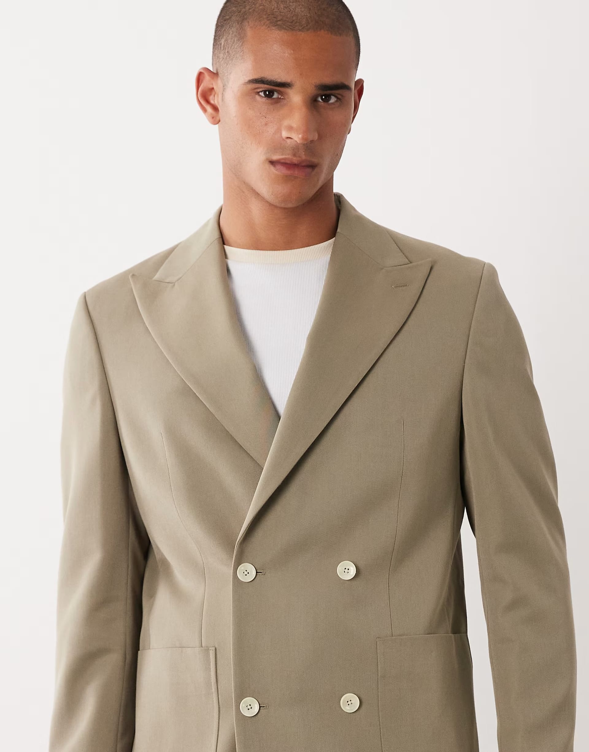ASOS Khaki Regular Fit Suit Jacket