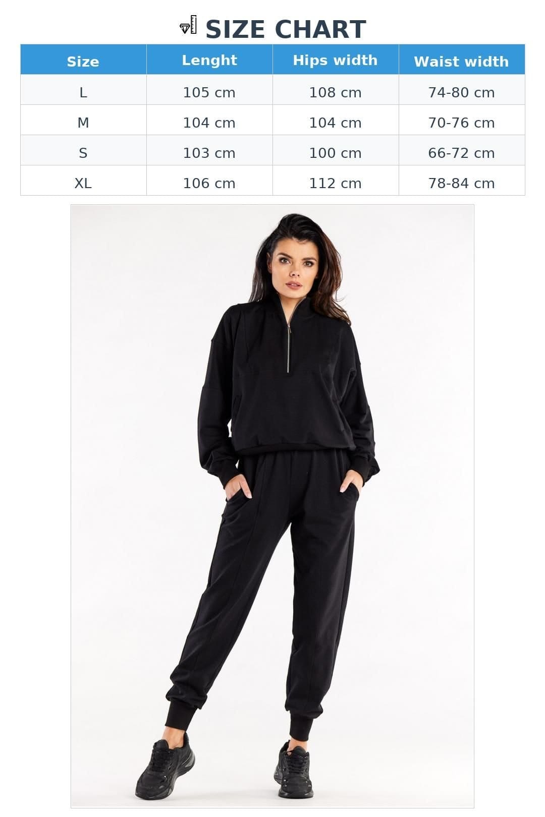 Love Lace Love Lace Women's Loose Tracksuit Trousers with Rib Cuffs in Black - 4