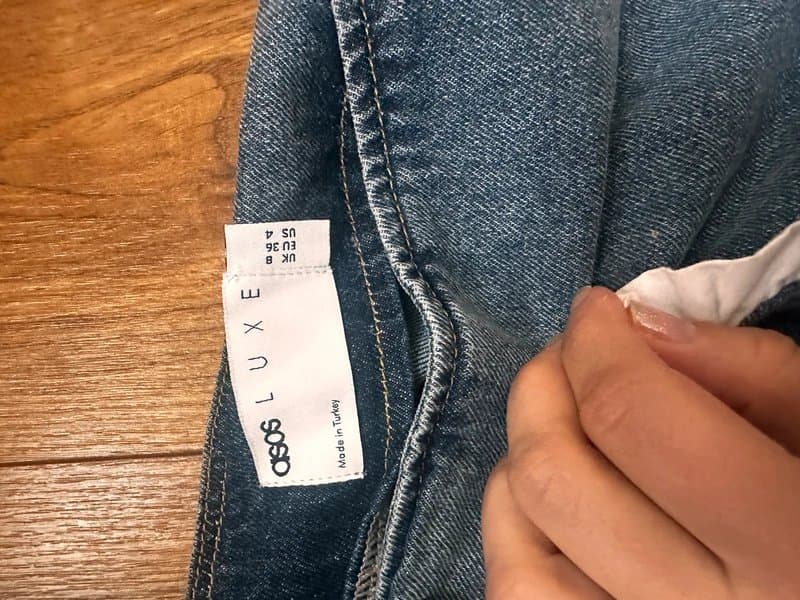 ASOS Asos Luxe Denim Rose Mini Skirt