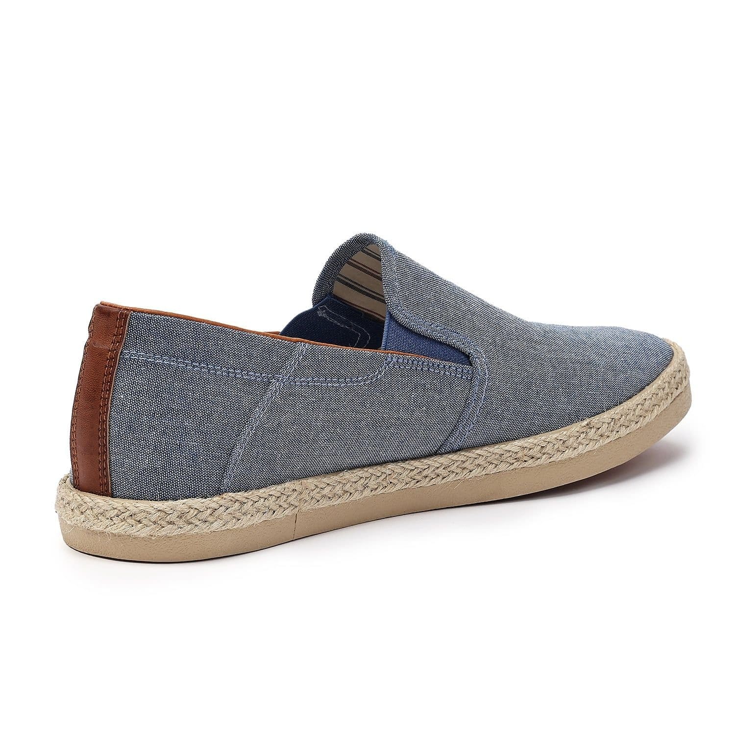 Hotter Hotter Men's 'Miles' Espadrille Slip-Ons in Light Blue - 4