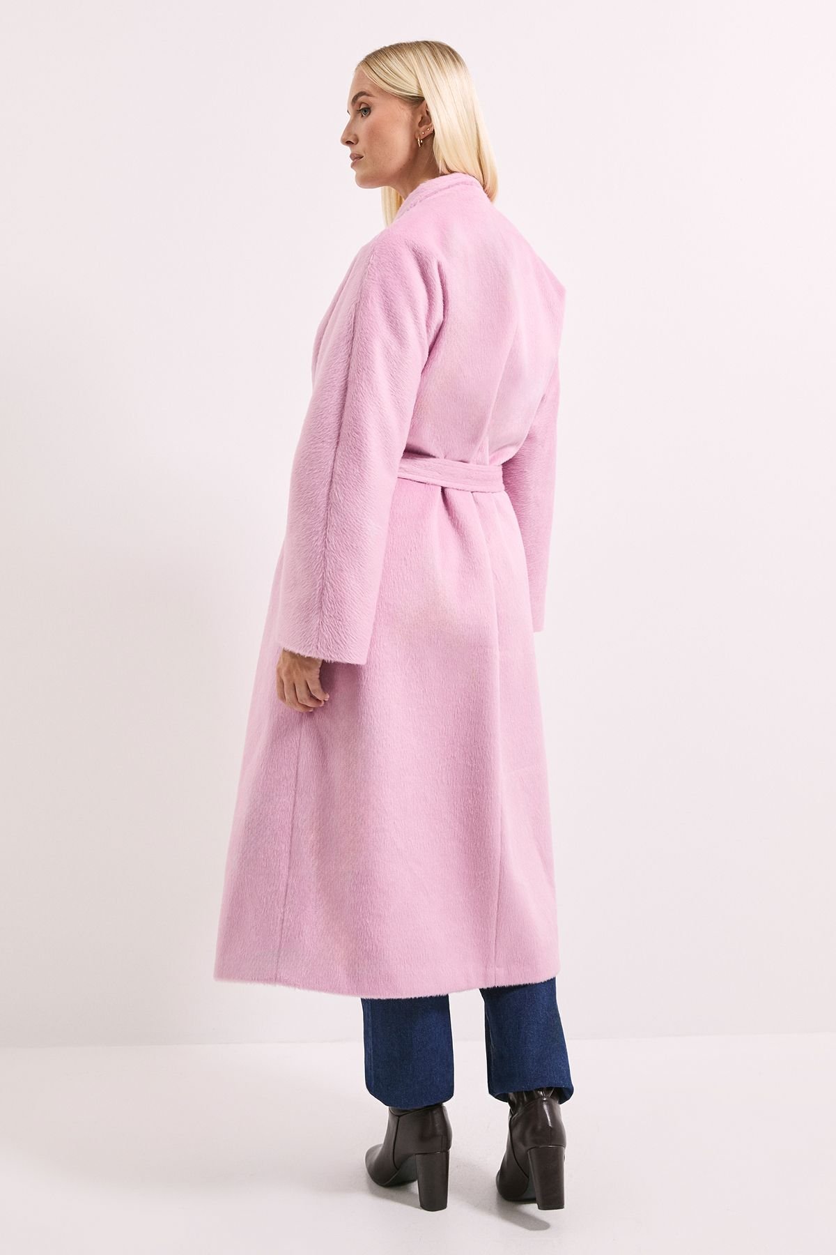 Wallis Wallis Women's Principles by Wrap Belted Coat in Pink - 3