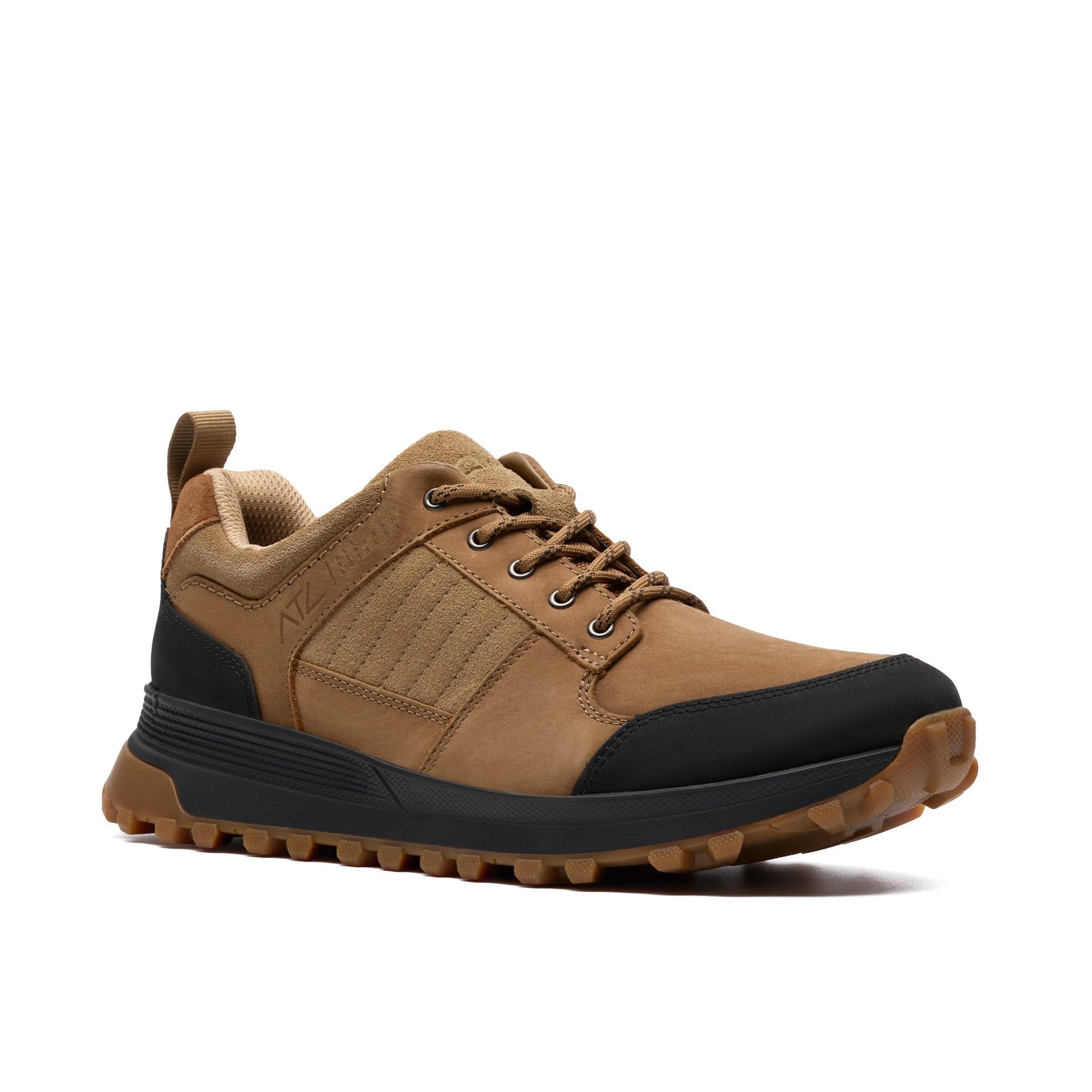Clarks Clarks Men's ATL Trek Dark Sand Nubuck Trainers, ATL, Lace Up in Beige - 4