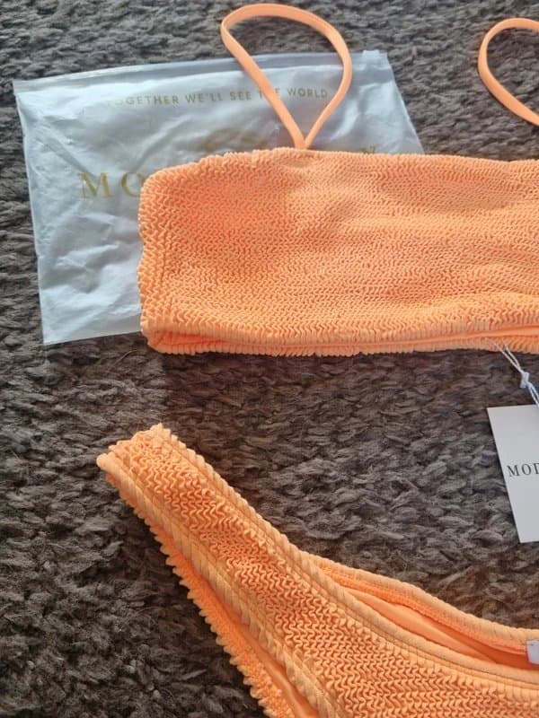 Moda Minx Moda Minx tangerine tank top brazilian scrunch bikini set size XL