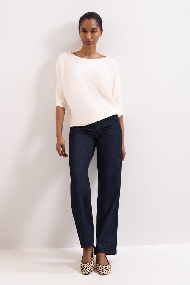 Phase Eight Phase Eight Women's Giana Ribbed Jumper in Off-White - 3