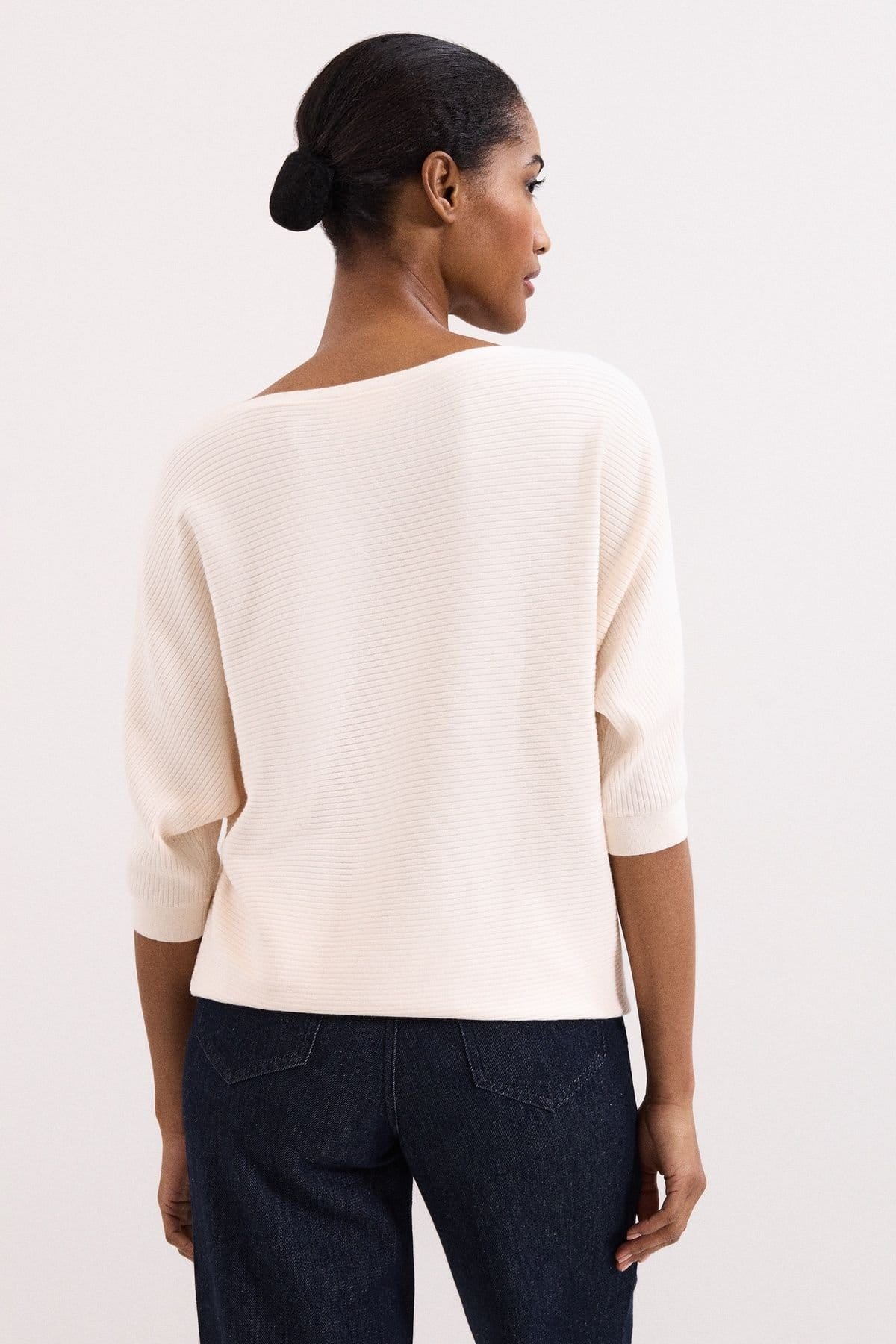 Phase Eight Phase Eight Women's Giana Ribbed Jumper in Off-White - 4