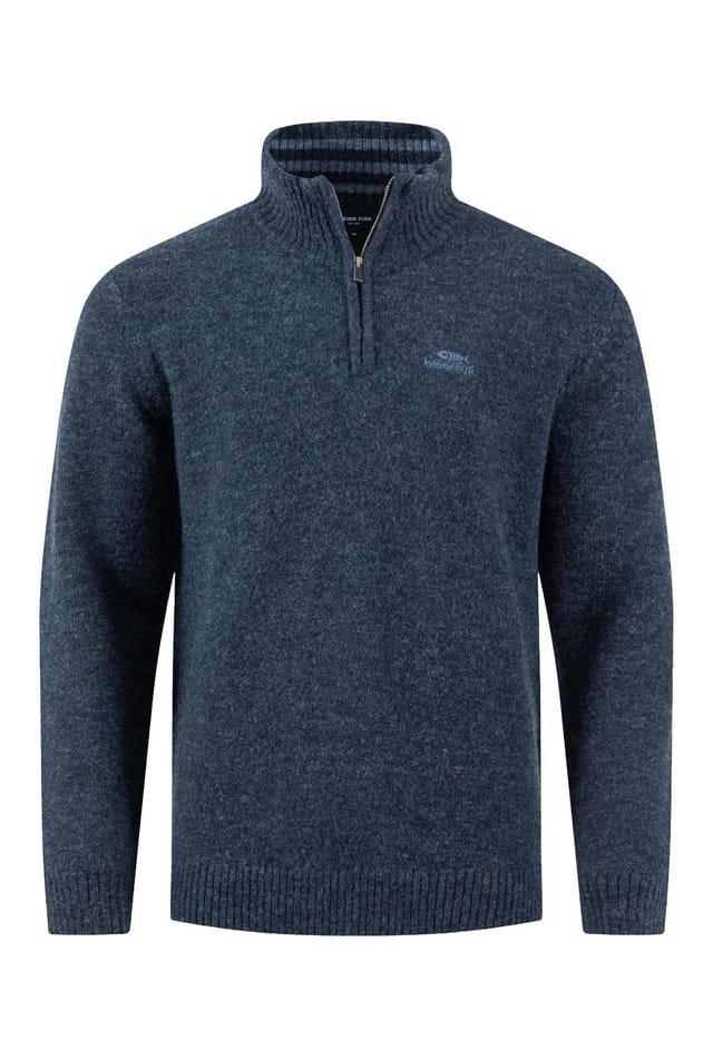 Weird Fish Weird Fish Men's Altwood 1/4 Zip Jumper in Navy - 2