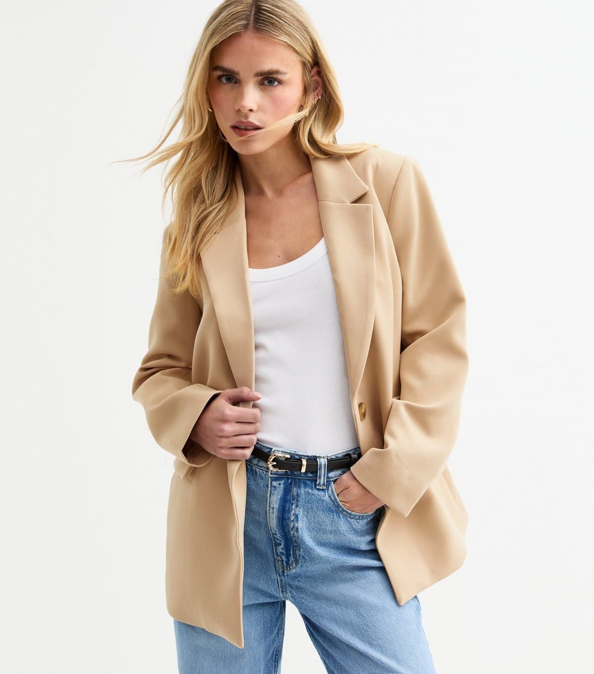 New Look Women's Petite Camel Longline Blazer New Look