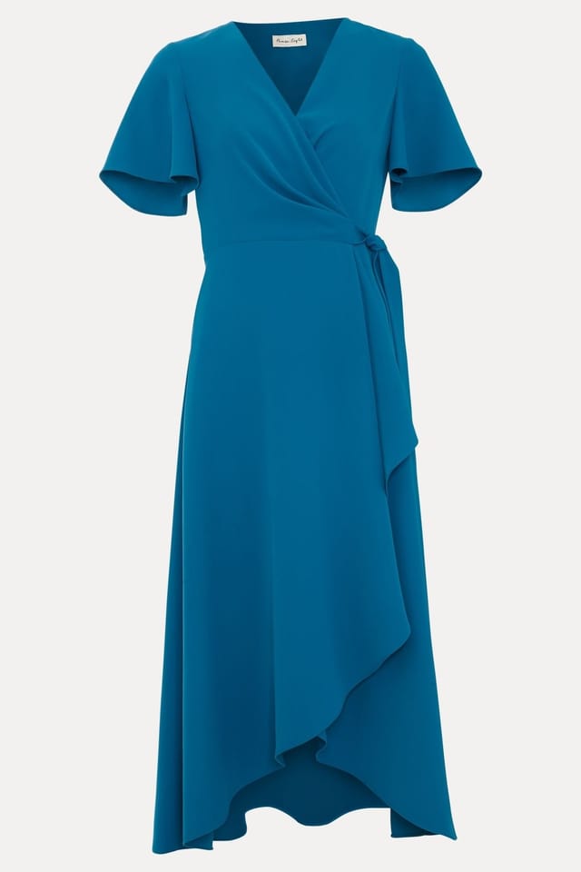 Phase Eight Phase Eight Women's Julissa Short Sleeve Wrap Dress in Turquoise - 2
