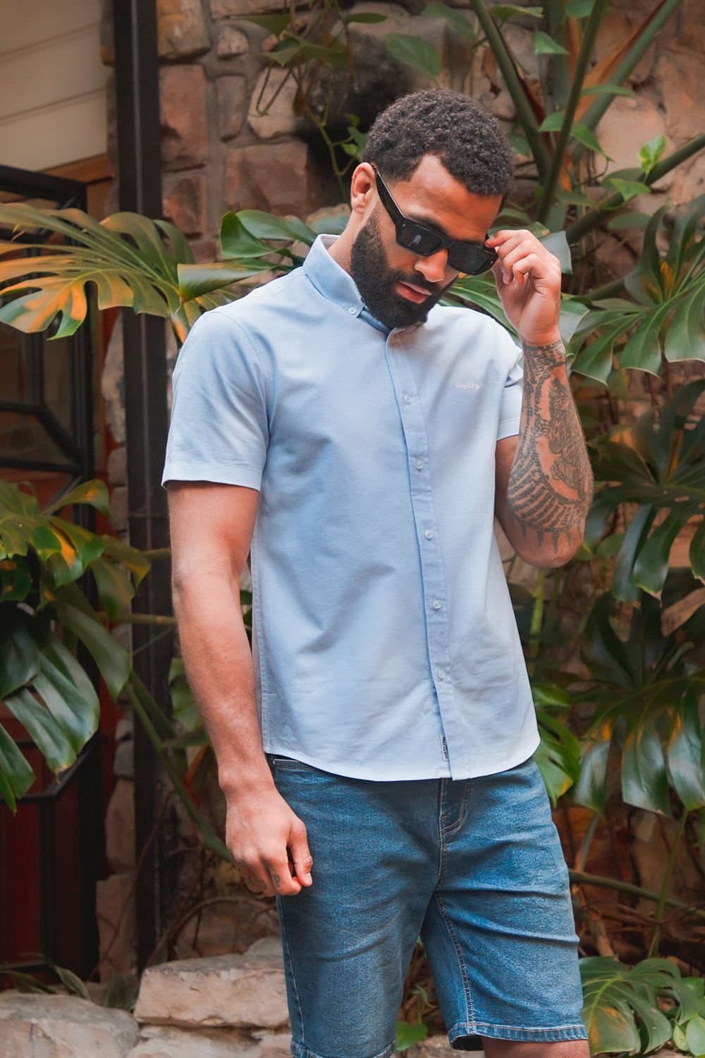 Tokyo Laundry Tokyo Laundry Light Blue Cotton Oxford Shirt