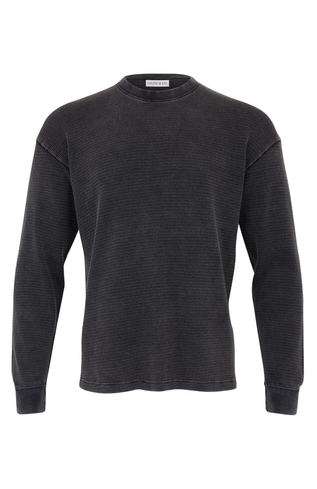 Celtic & Co Celtic & Co Men's Waffle Sweatshirt in Charcoal - 2