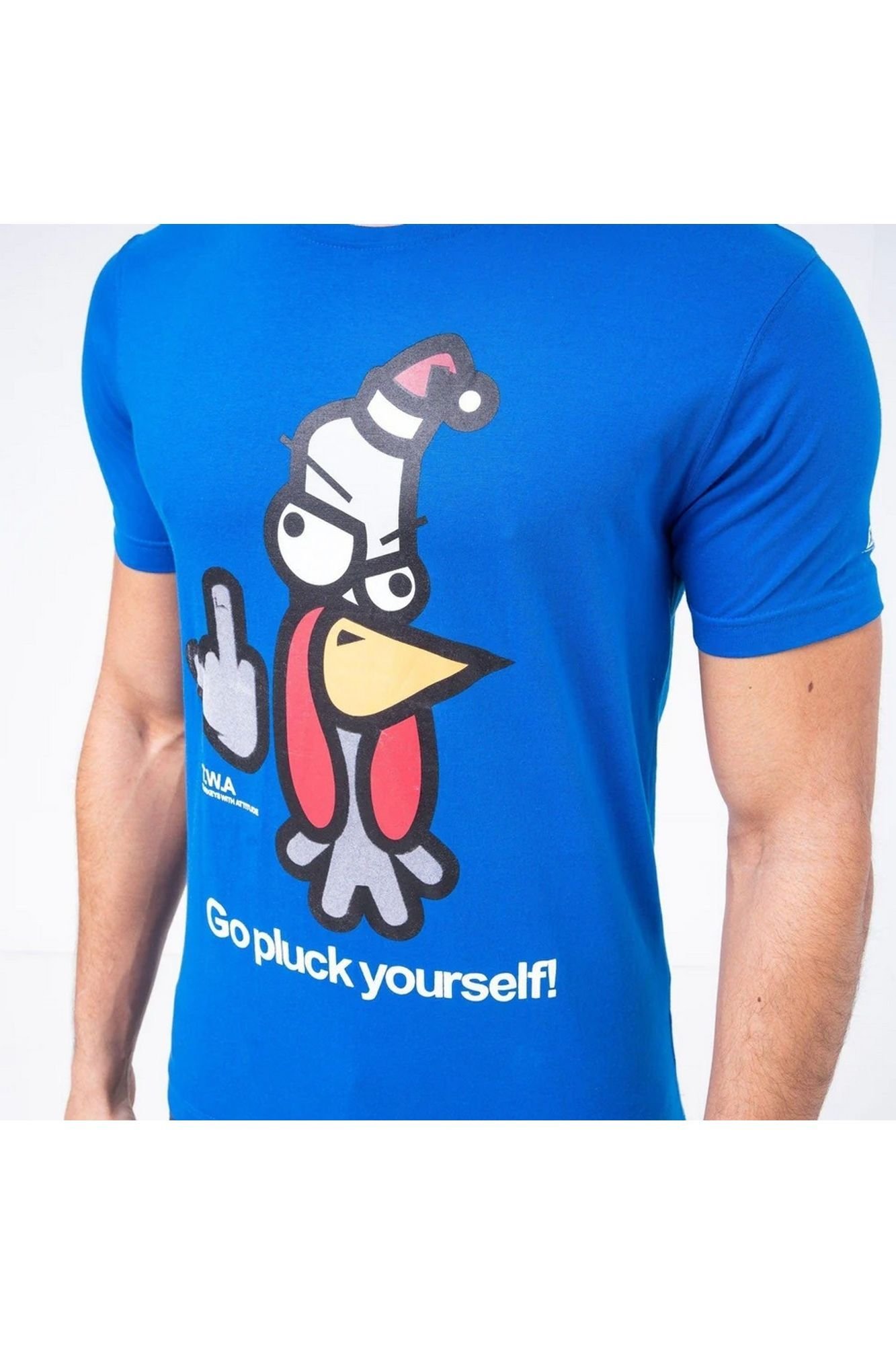 Xplicit Xplicit Men's Bad Turkey Christmas T-Shirt in Blue - 3