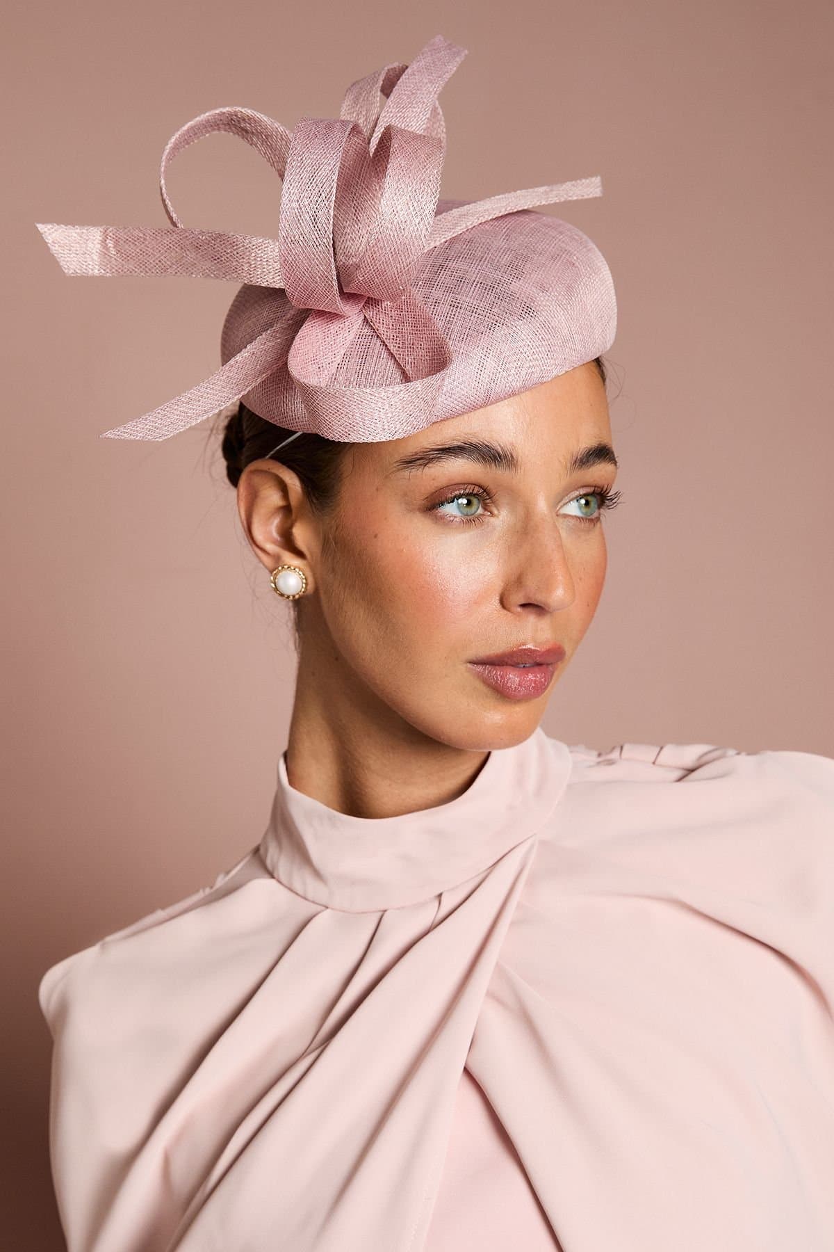 Coast Coast Women's Lisa Tan Pillbox Loop Fascinator in Blush