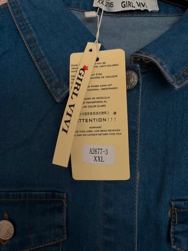 Girl Vivi Girl Vivi Denim Button-Up Dress – New with Tags – XXL