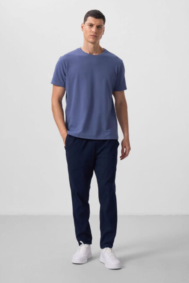 Tommy Life Tommy Life Men's Regular Fit Crew Neck T-Shirt in Dark Blue - 2