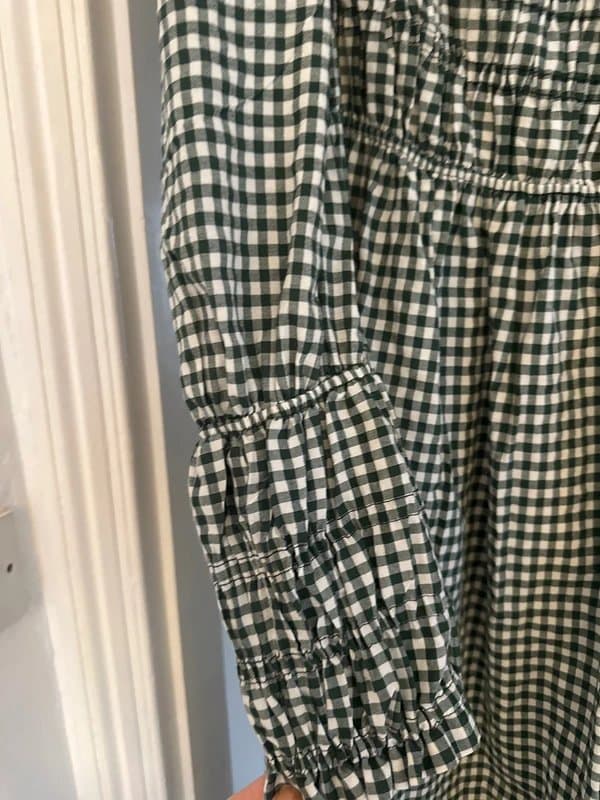 Topshop Topshop gingham milkmaid dress size 8