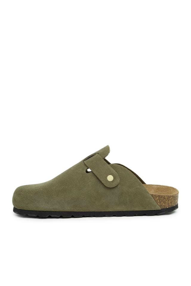 Celtic & Co Celtic & Co Women's Stud Buckle Strap Clog in Olive - 3