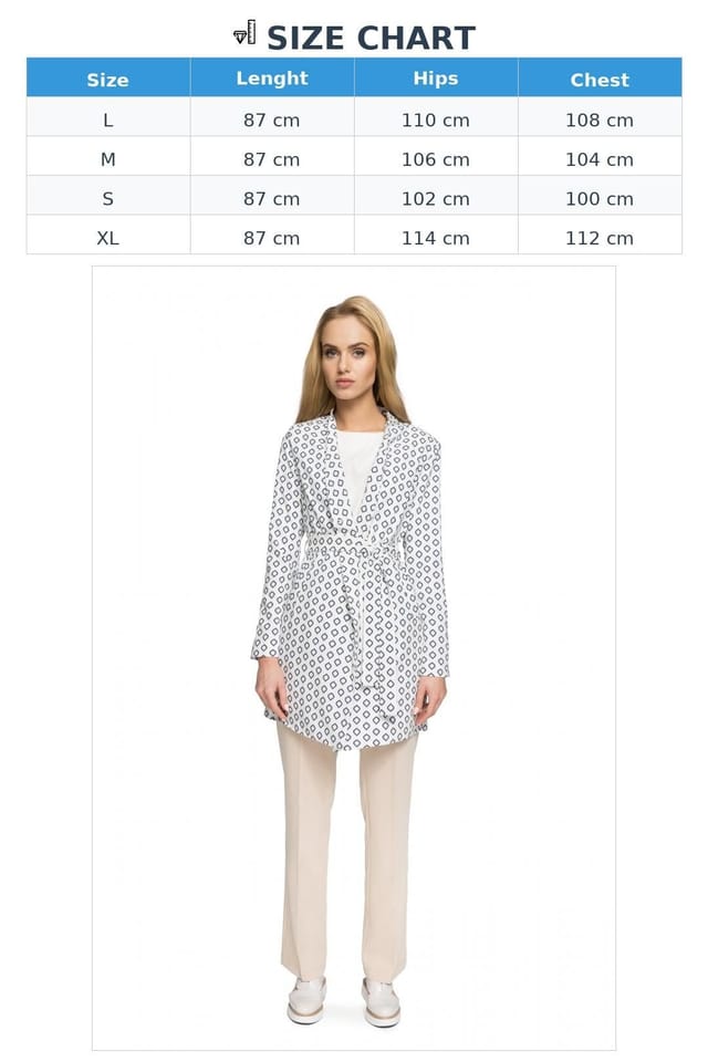 Love Lace Love Lace Women's Printed Fabric Belted Fully Lined Coat in White - 3