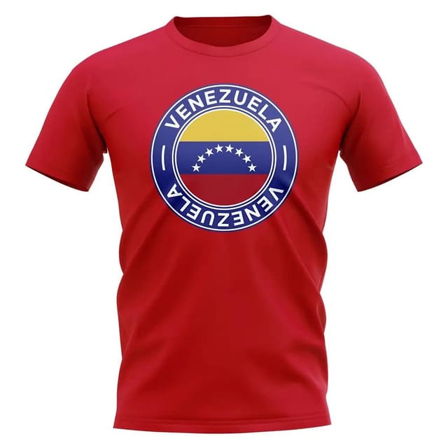 Venezuela Venezuela Men's Personalised Football Badge T-Shirt in Red - 2