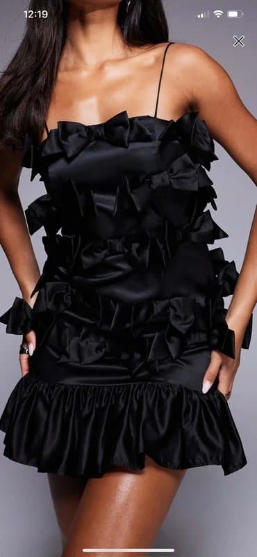 ASOS Asos luxe satin bow dress