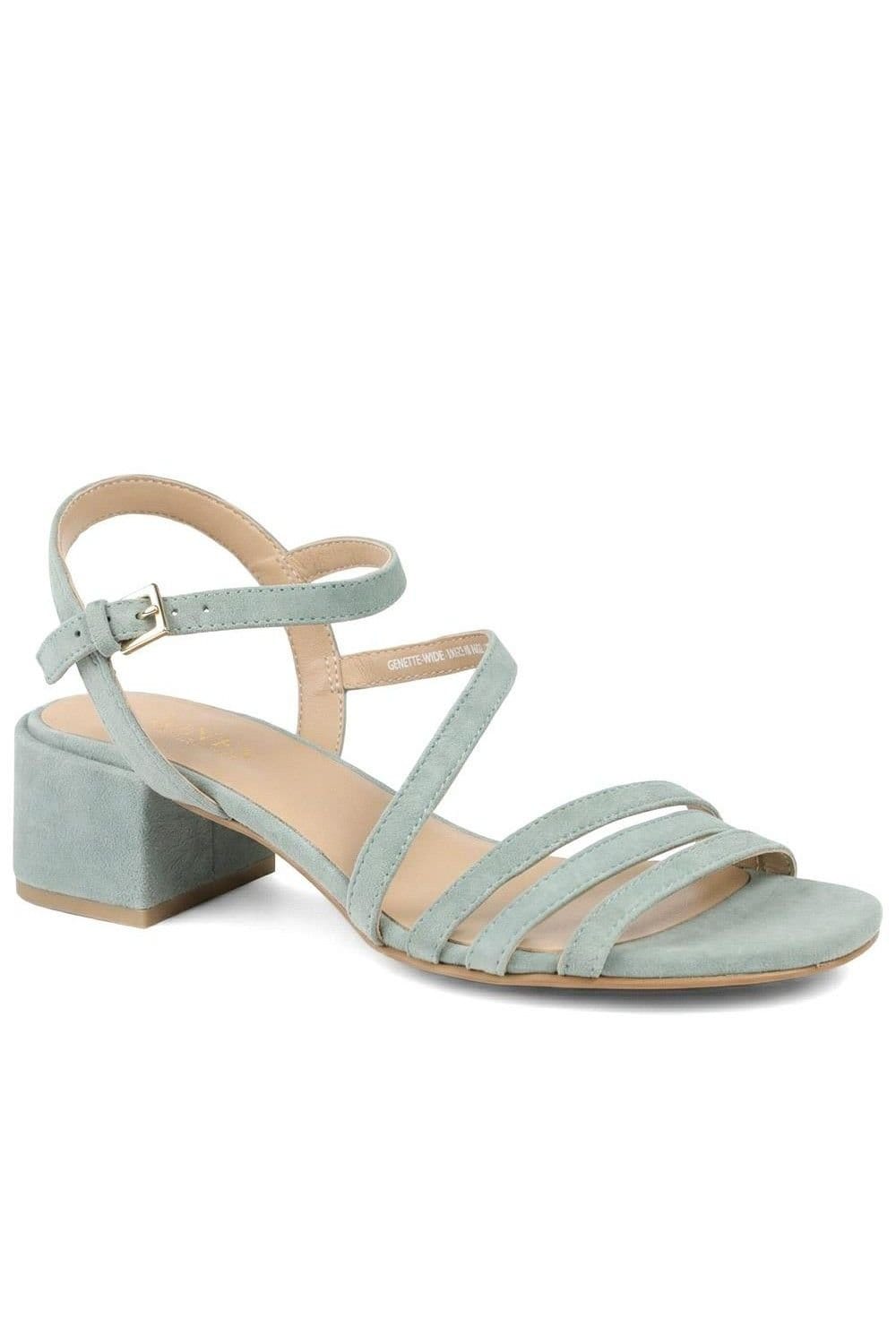 Jones Bootmaker Jones Bootmaker Women's Ginette Wide-Fit Leather Sandals in Mint - 1