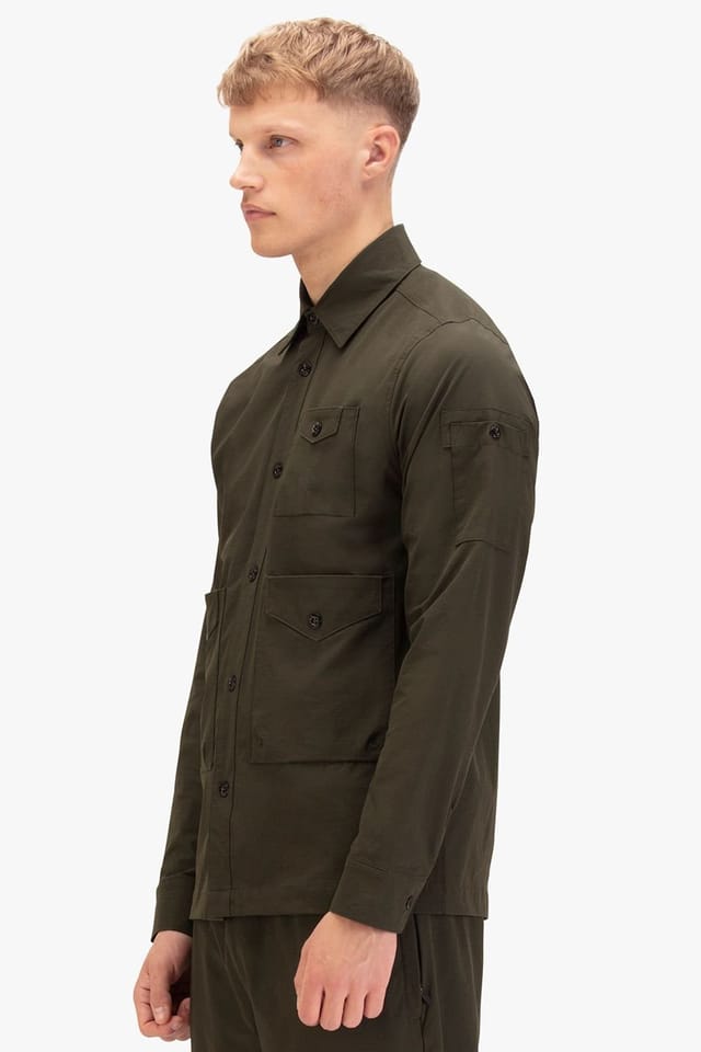 Luke 1977 Luke 1977 Men's Collingford Multi Pocket Shirt in Dark Green - 3