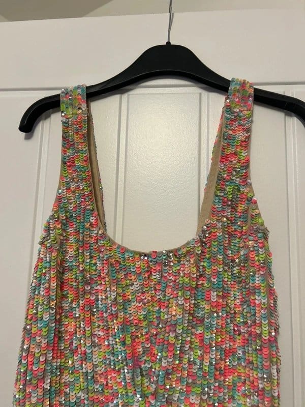 ASOS Multi-Colour Sequin Halter Neck Playsuit