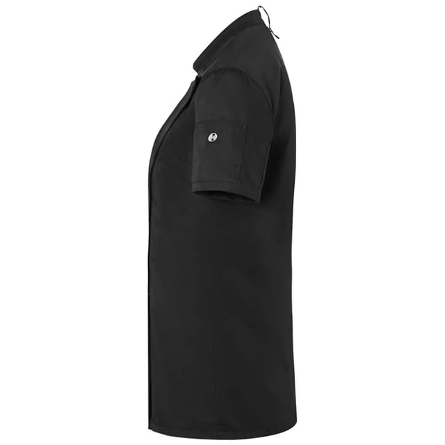 Karlowsky Karlowsky Men's Modern-Look Short-Sleeved Chef Jacket in Black - 3