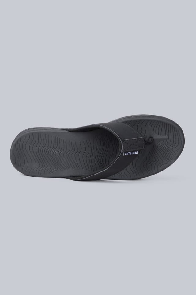 Animal Animal Men's 'Fader' Casual Lightweight Comfortable Outdoor Slip On Flip Flops in Black - 2