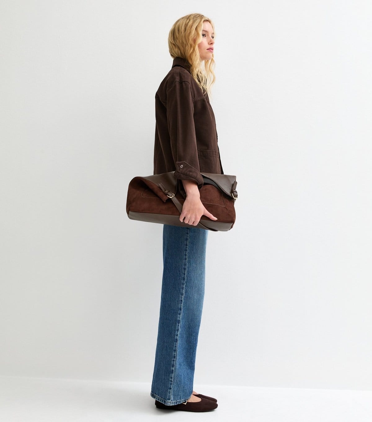 New Look Women's Brown Long Sleeve Denim Shacket New Look - 4
