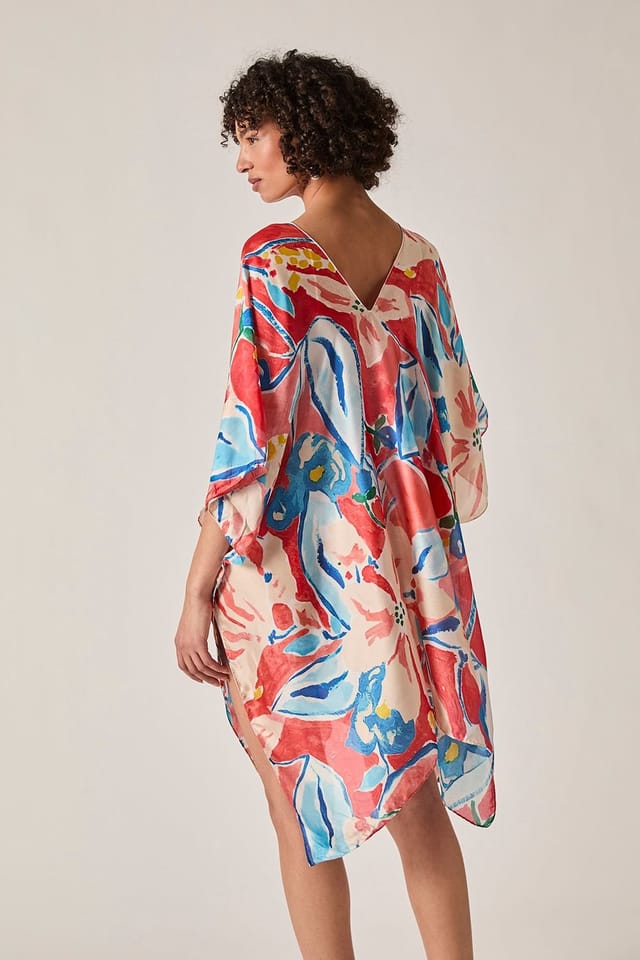 James Lakeland James Lakeland Women's Red Abstract Floral Kaftan - 2
