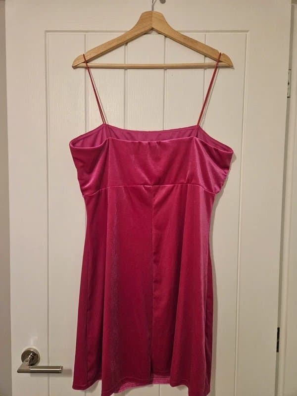 New Look Pink velvet dress