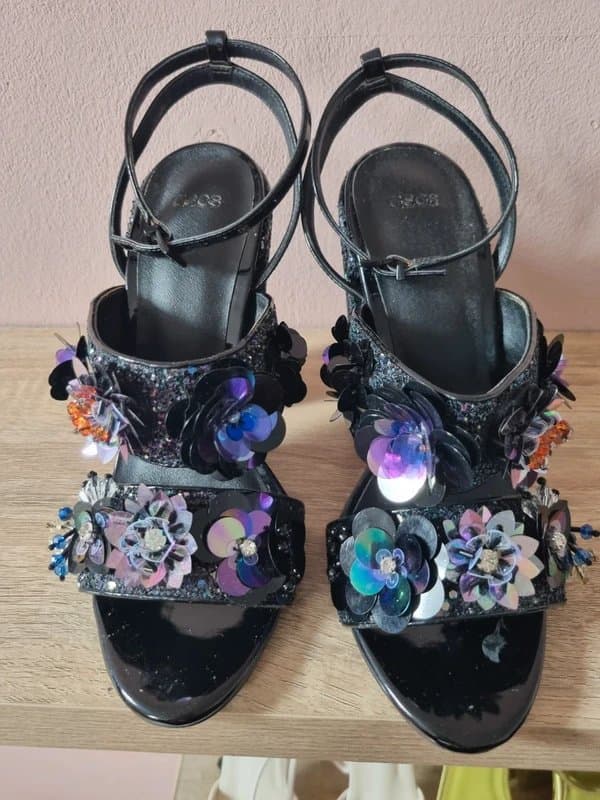 ASOS Asos embellished block heel sandal