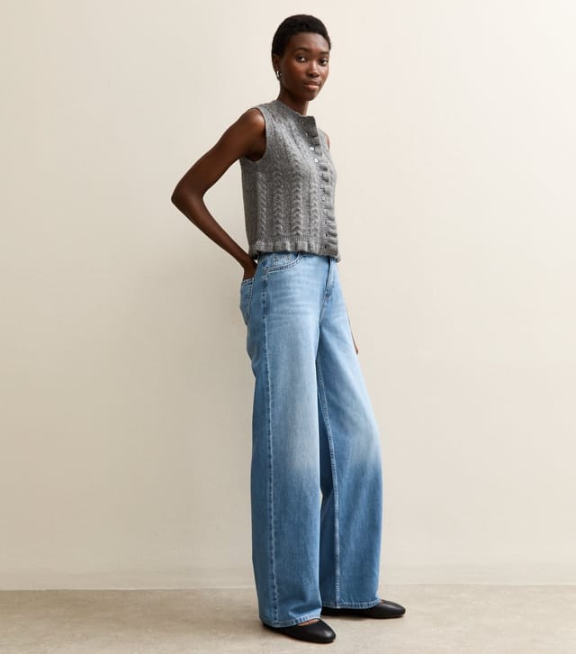 New Look Women's Tall Light Blue Bonnie Slouchy Wide Leg Jeans New Look - 2