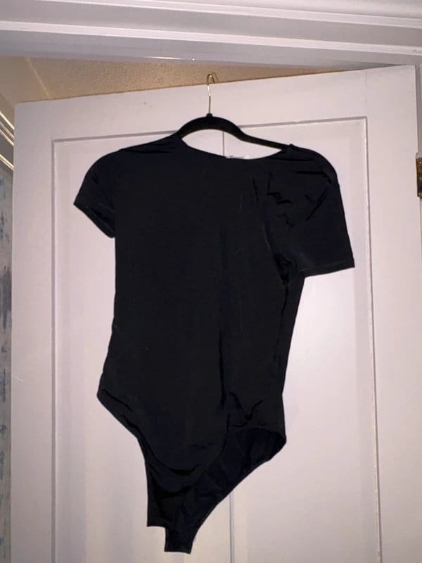 Bershka Black Satin Bodysuit