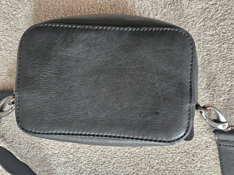 ASOS Black Leather 'Camera' Bag with Shoulder Strap