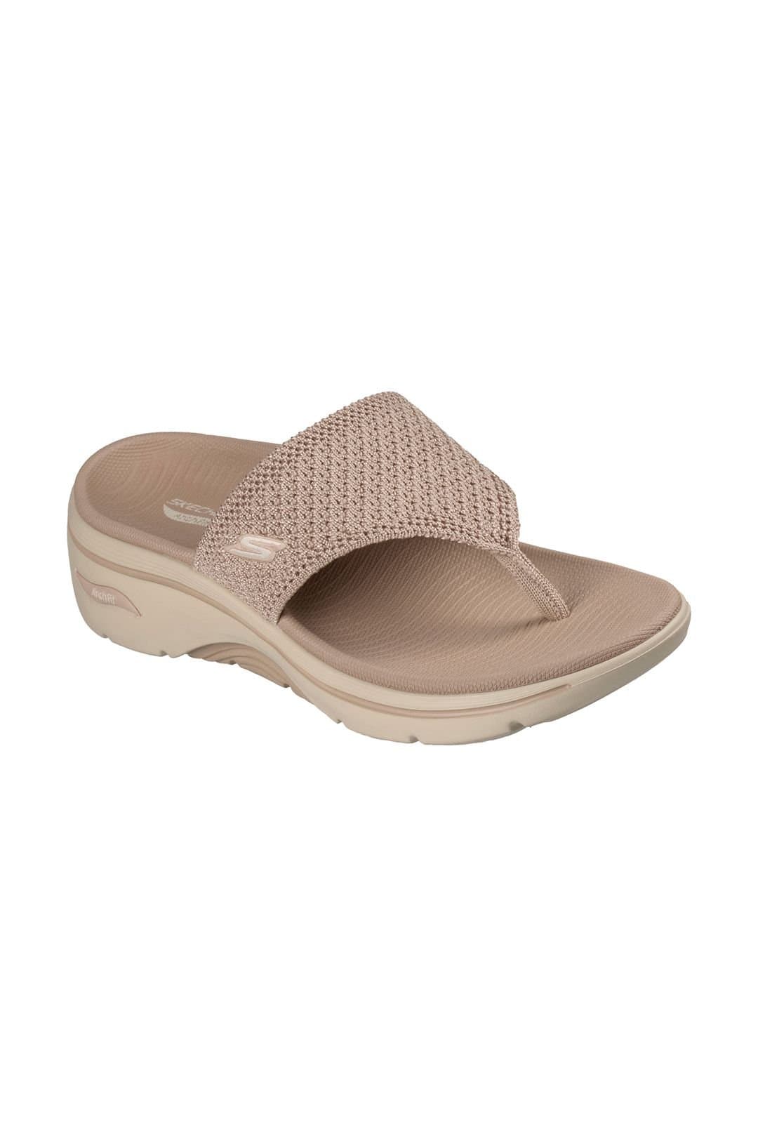 Skechers Skechers Women's GO WALK ARCH FIT 2.0 SANDALQuick-Dry Finished Knit Sandal Taupe