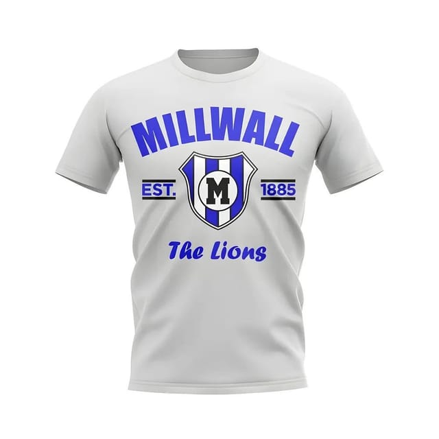 Millwall Millwall Men's Personalised Established Football T-Shirt in White - 2