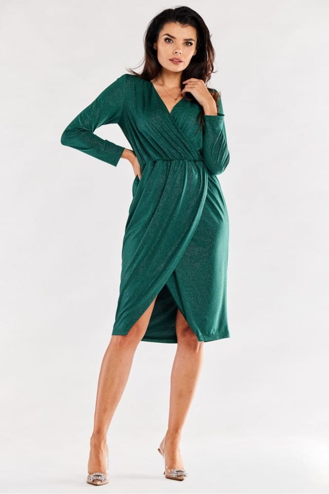Love Lace Love Lace Women's Adjustable Waist Envelope Evening Dress in Green - 2