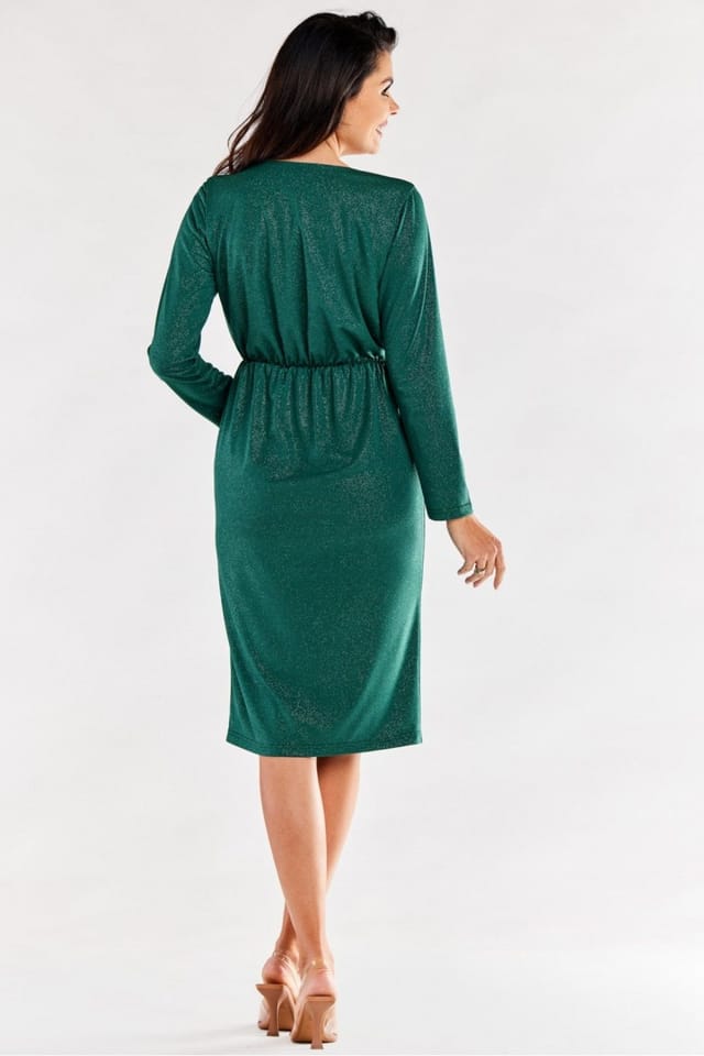 Love Lace Love Lace Women's Adjustable Waist Envelope Evening Dress in Green - 3